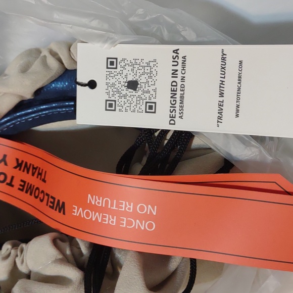 TOTENCARRY Boho Tribal Print STANDARD DUFFLE in Blue Trim (Unisex) - Picture 16 of 16